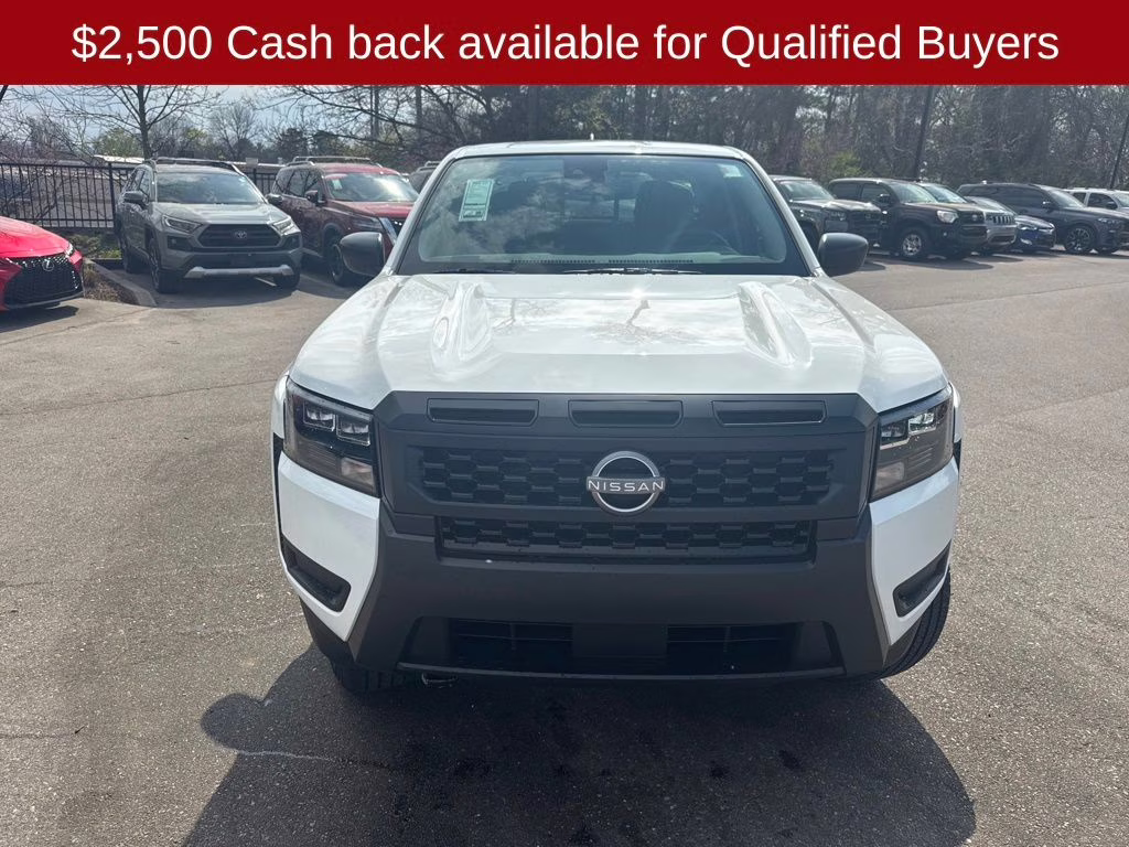 2026 Glacier White Nissan Frontier S 4X4 Truck