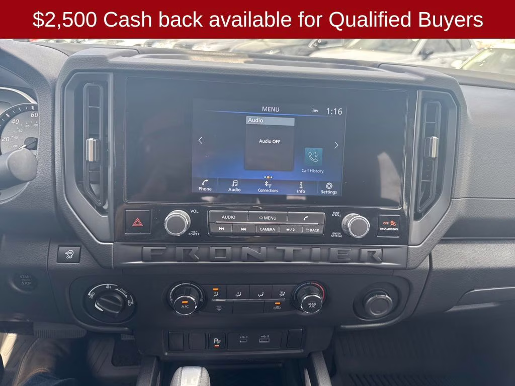 2026 Glacier White Nissan Frontier S 4X4 Truck