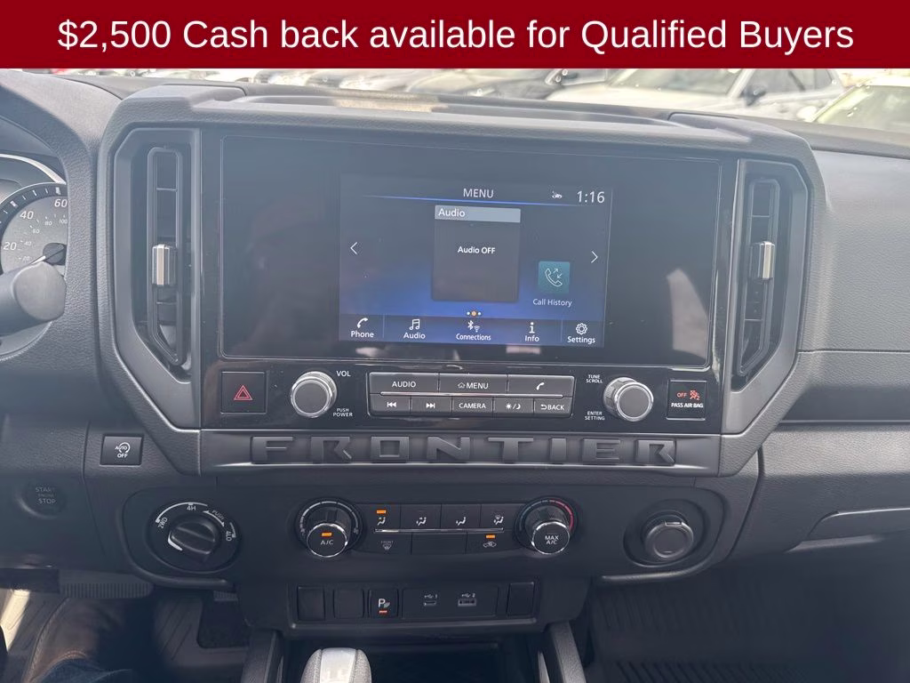 2026 Glacier White Nissan Frontier S 4X4 Truck