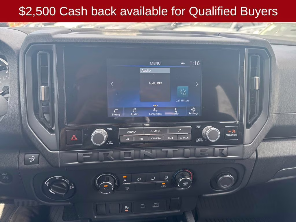 2026 Glacier White Nissan Frontier S 4X4 Truck