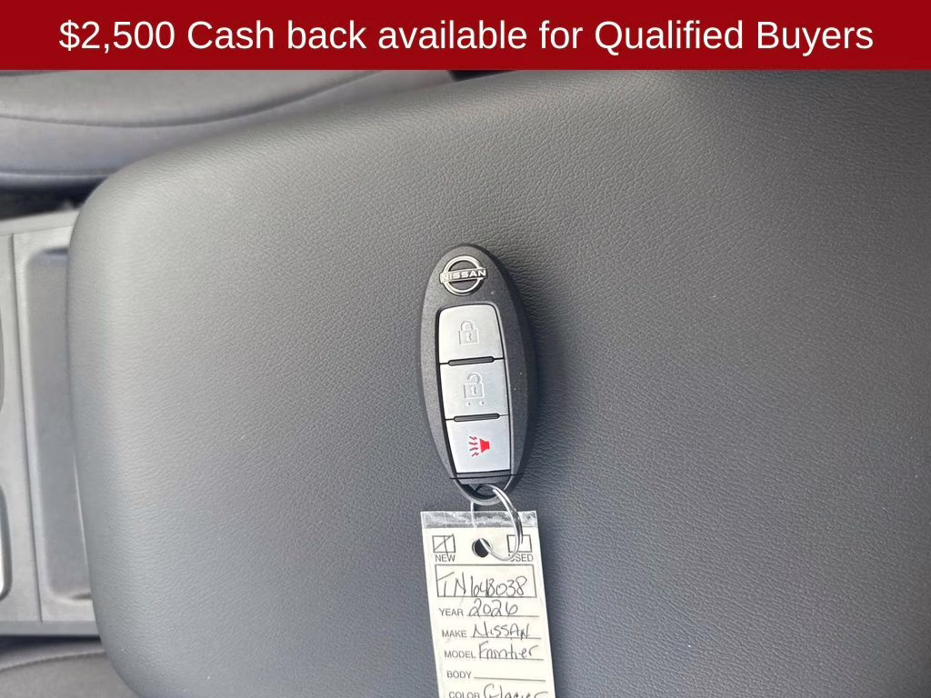 2026 Glacier White Nissan Frontier S 4X4 Truck