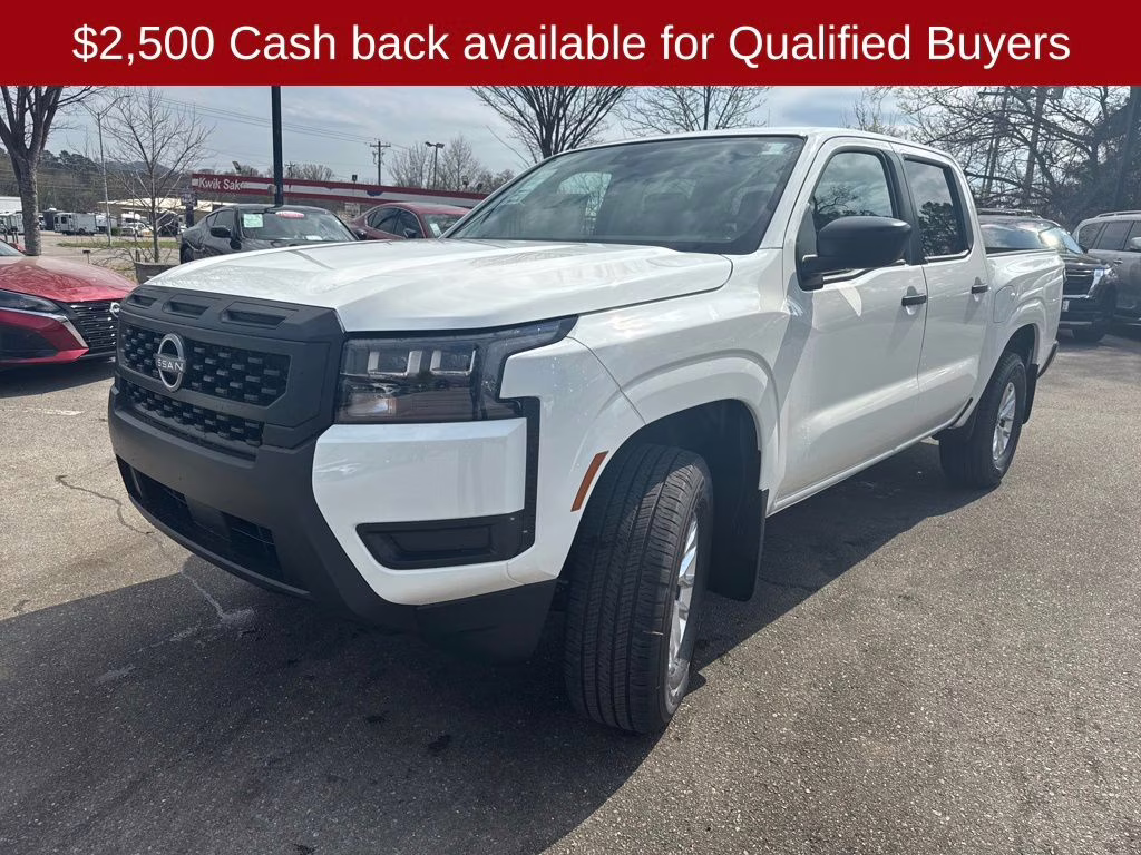 2026 Glacier White Nissan Frontier S 4X4 Truck