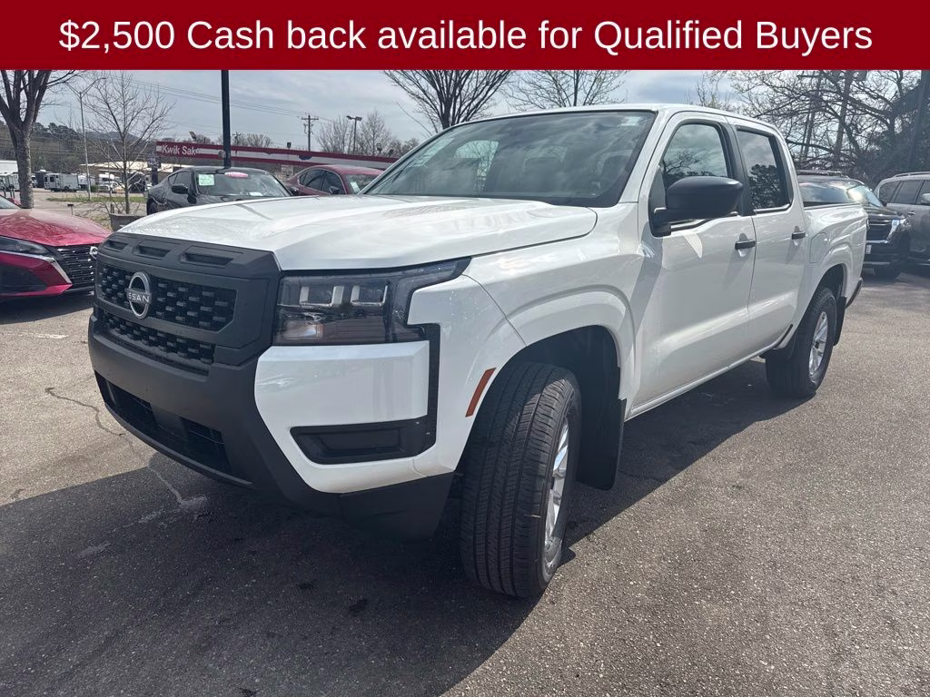 2026 Glacier White Nissan Frontier S 4X4 Truck