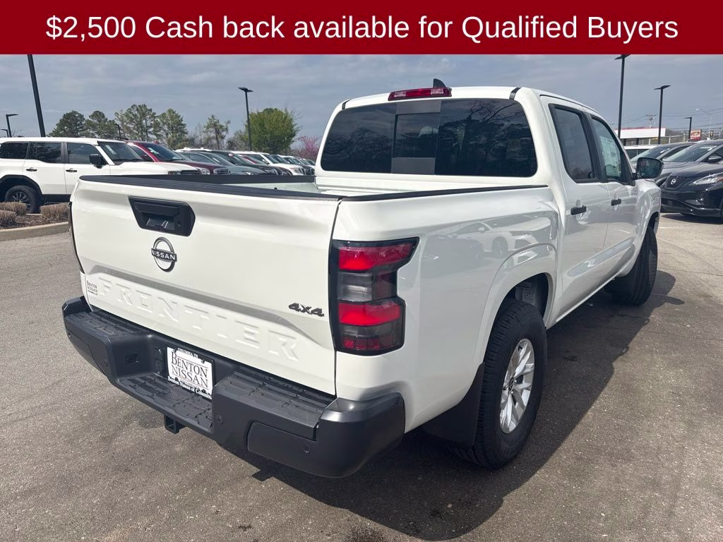 2026 Glacier White Nissan Frontier S 4X4 Truck