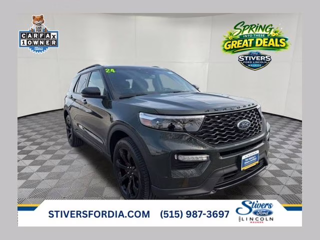 2024 Forged Green Metallic Ford Explorer ST 4X4 SUV