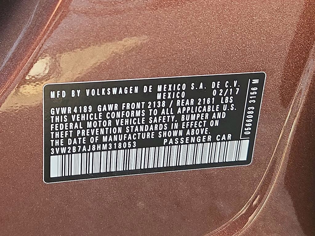 2017 Brown Volkswagen Jetta 1.4T S FWD Sedan