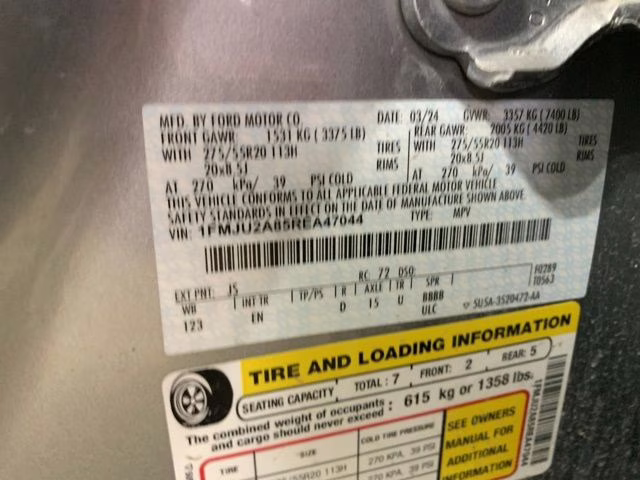 2024 Iconic Silver Metallic Ford Expedition Limited 4X4 SUV