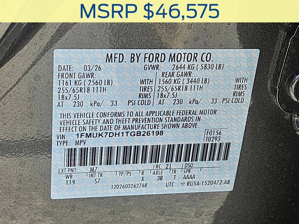 2026 Carbonized Gray Metallic Ford Explorer Active RWD SUV