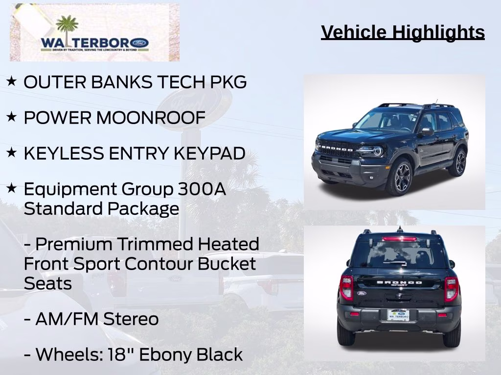 2026 Shadow Black Ford Bronco Sport Outer Banks 4X4 SUV