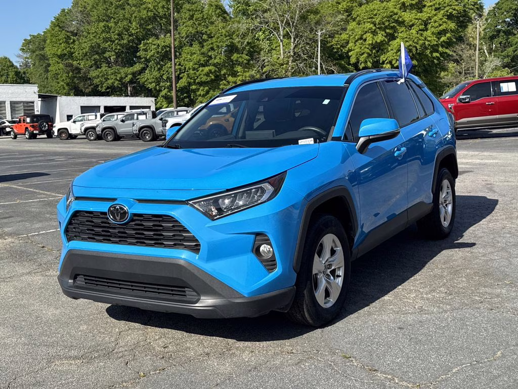 2021 Blue Flame Toyota RAV4 XLE FWD SUV