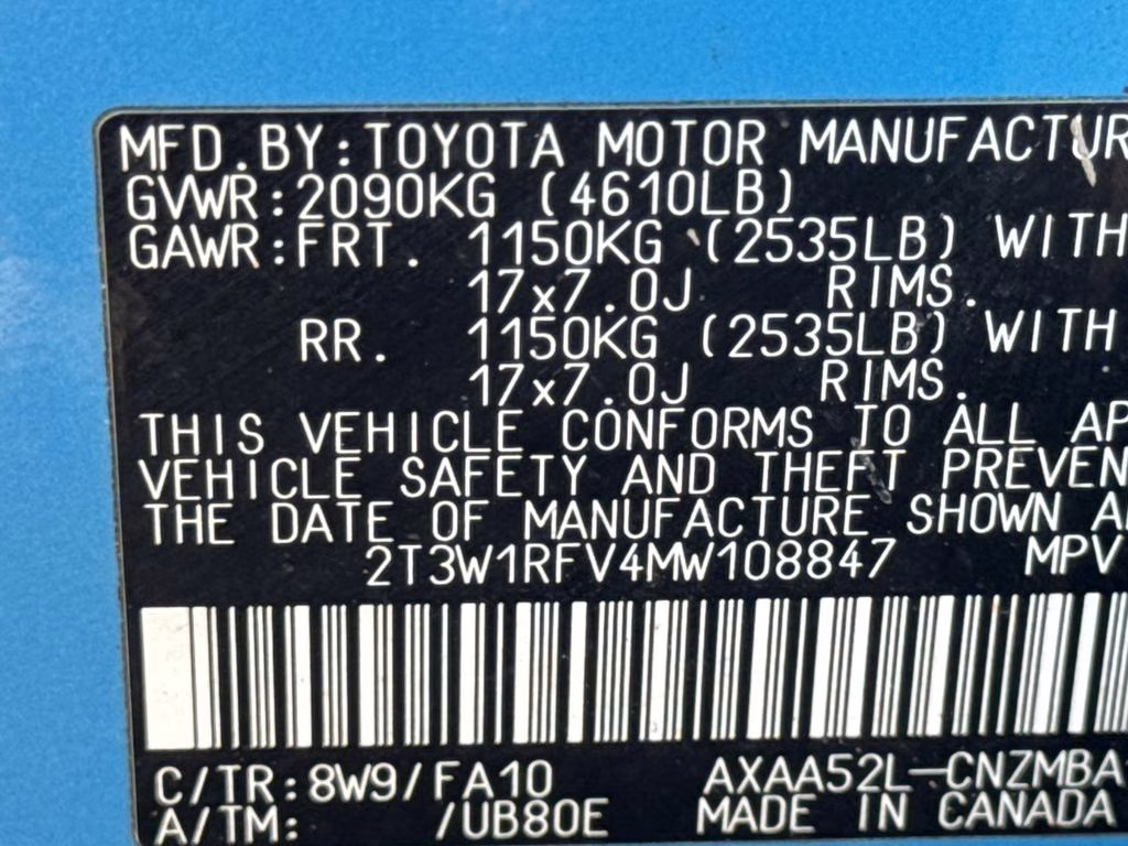 2021 Blue Flame Toyota RAV4 XLE FWD SUV