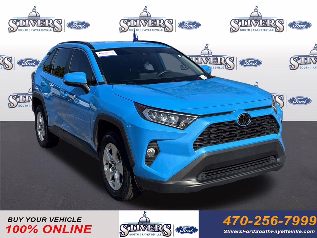 2021 Blue Flame Toyota RAV4 XLE FWD SUV
