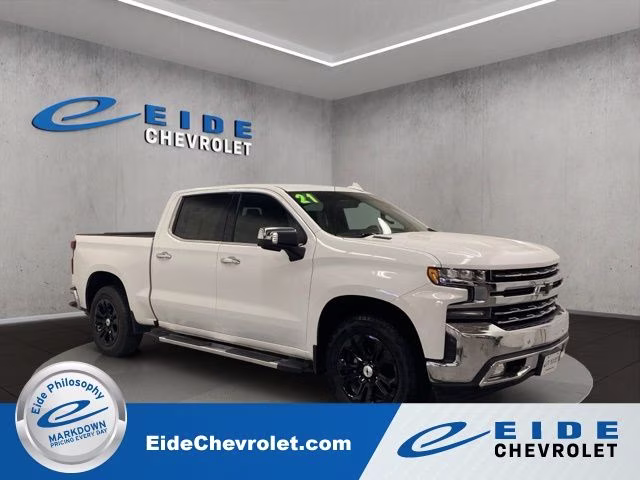 2021 Summit White Chevrolet Silverado 1500 LTZ 4X4 Truck