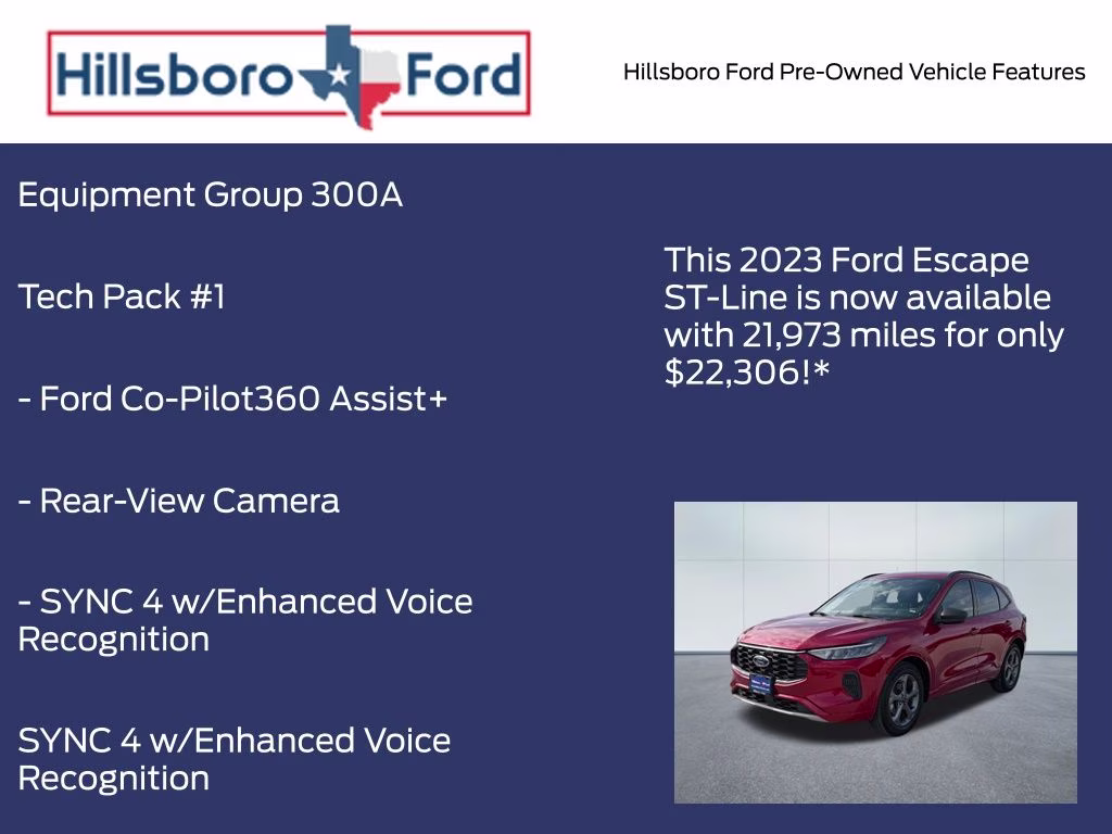 2023 Rapid Red Metallic Tinted Clearcoat Ford Escape ST-Line FWD SUV