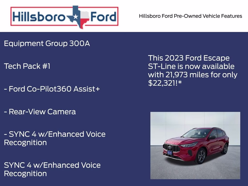 2023 Rapid Red Metallic Tinted Clearcoat Ford Escape ST-Line FWD SUV