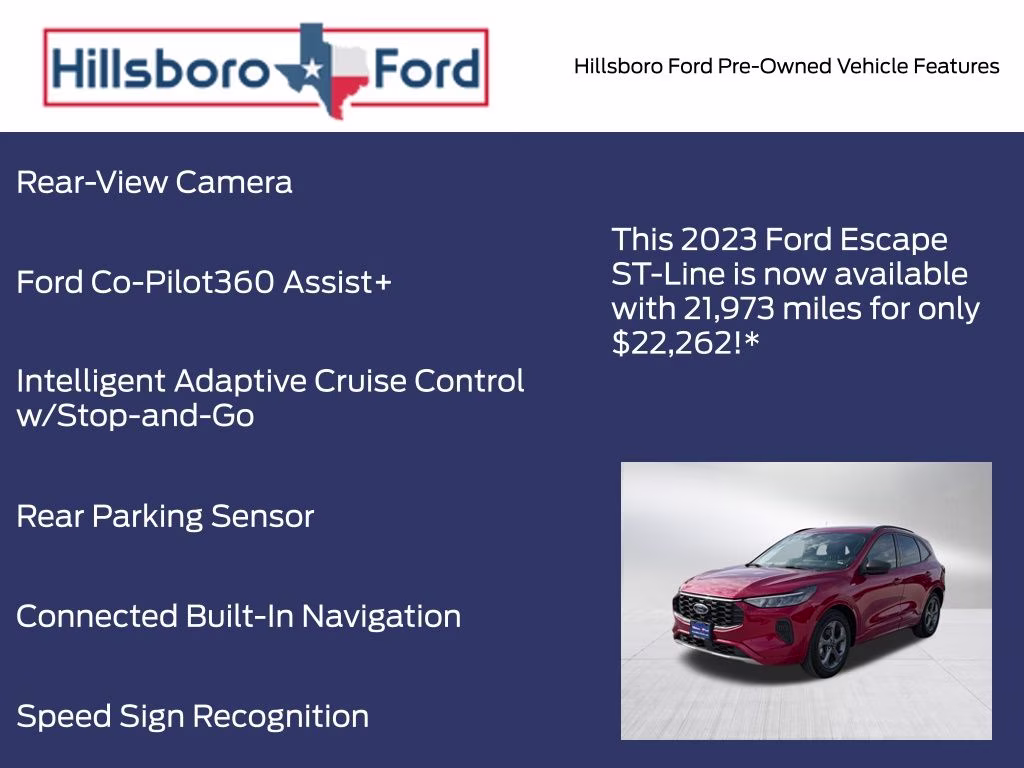 2023 Rapid Red Metallic Tinted Clearcoat Ford Escape ST-Line FWD SUV