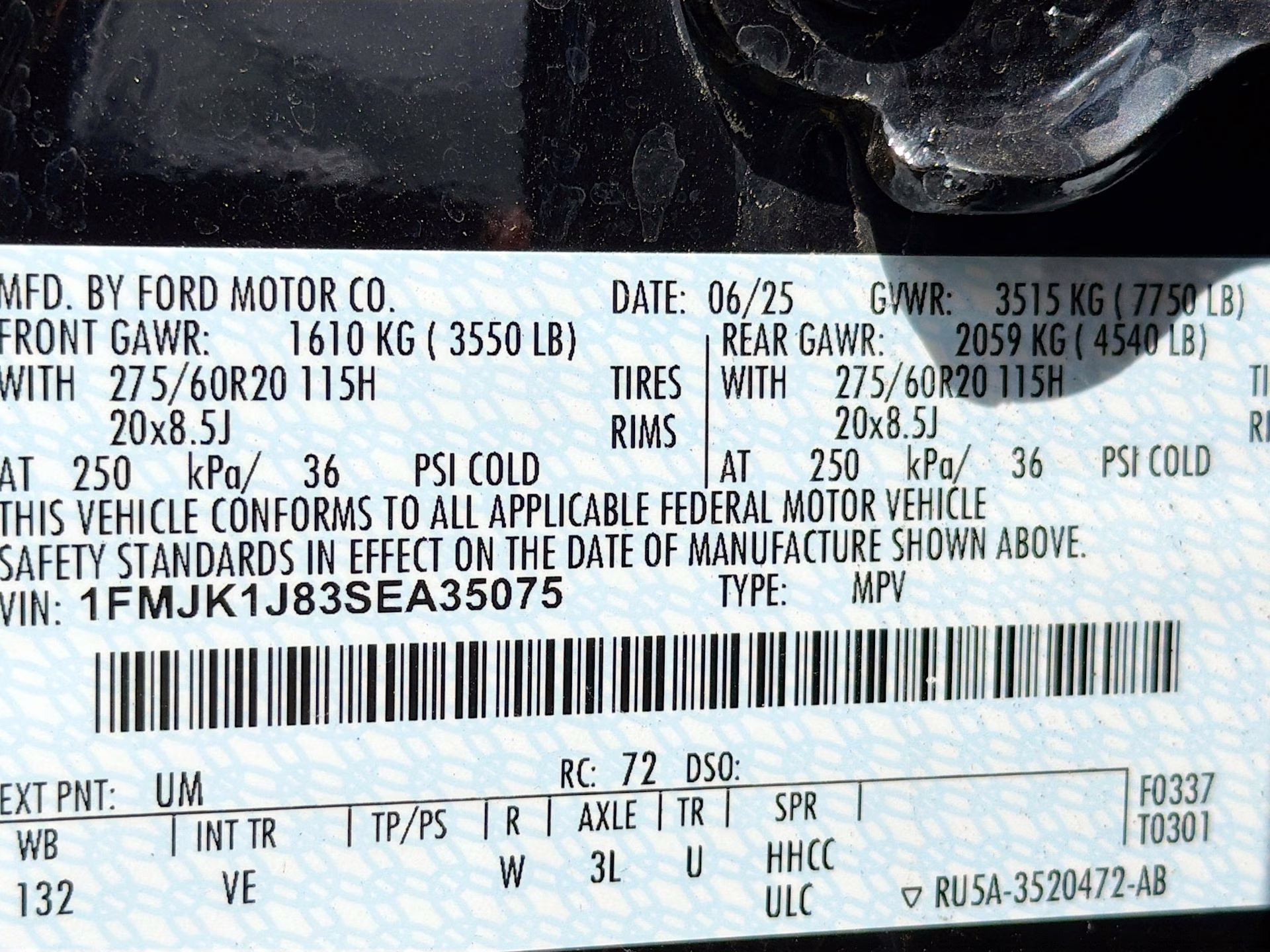 2025 Agate Black Metallic Ford Expedition Max Active 4X4 SUV