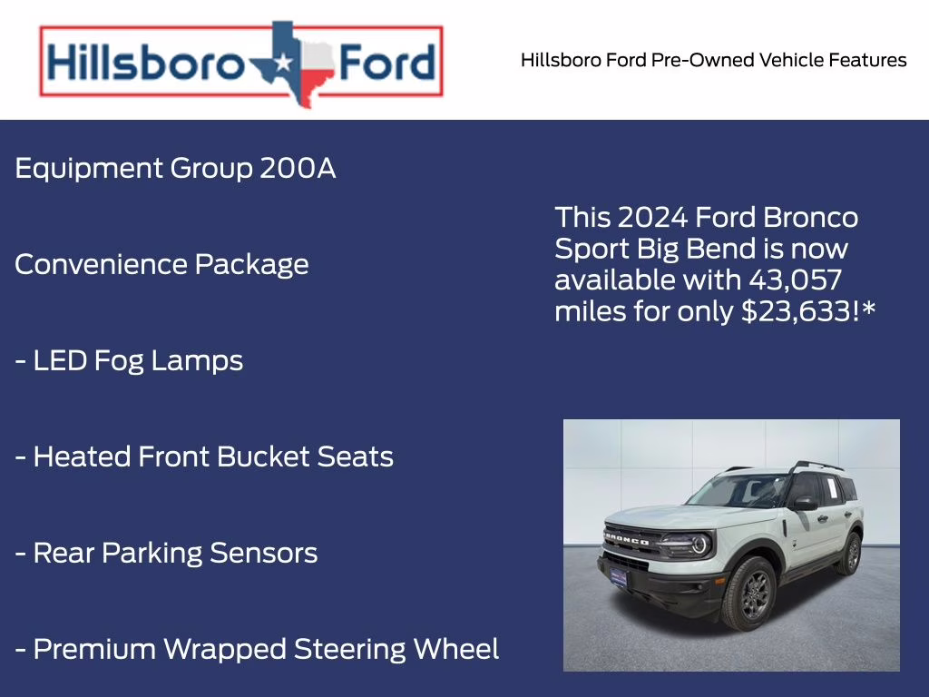 2024 Cactus Gray Ford Bronco Sport Big Bend 4X4 SUV