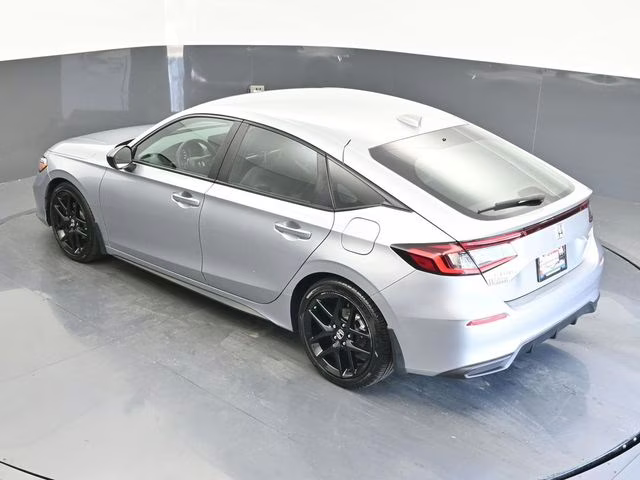 2025 Solar Silver Metallic Honda Civic Sport FWD Hatchback