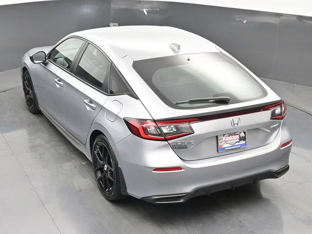 2025 Solar Silver Metallic Honda Civic Sport FWD Hatchback