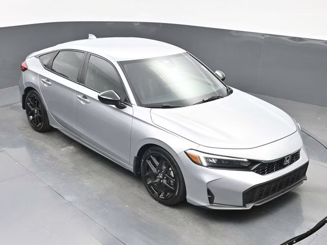 2025 Solar Silver Metallic Honda Civic Sport FWD Hatchback