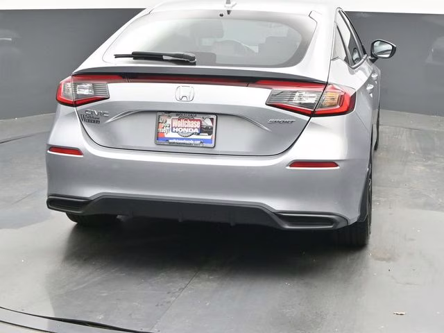 2025 Solar Silver Metallic Honda Civic Sport FWD Hatchback