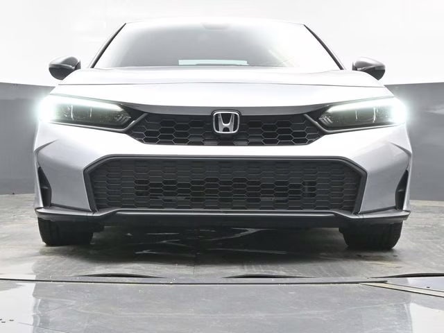2025 Solar Silver Metallic Honda Civic Sport FWD Hatchback