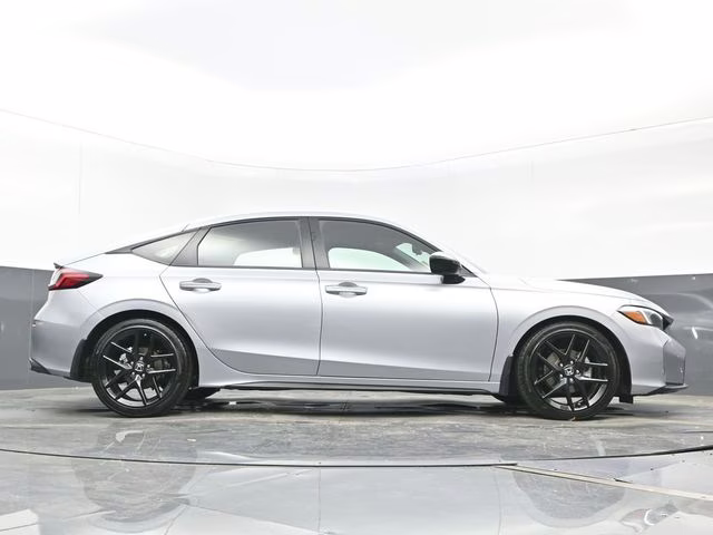 2025 Solar Silver Metallic Honda Civic Sport FWD Hatchback