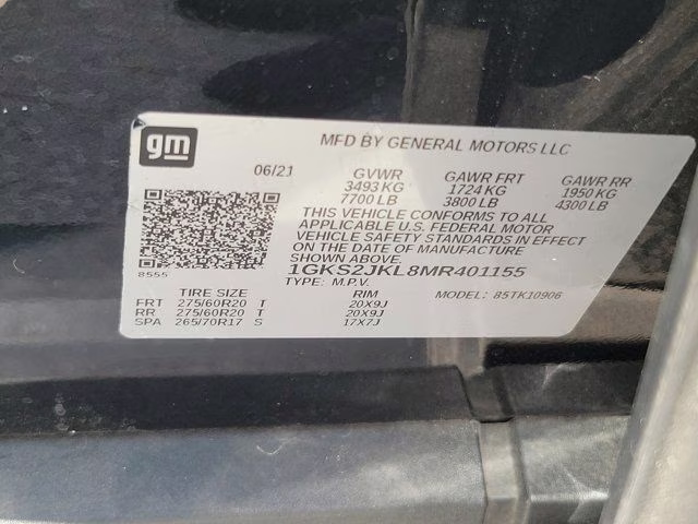 2021 Onyx Black GMC Yukon XL Denali 4X4 SUV