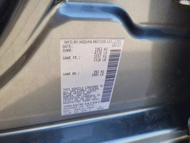 2024 Gun Metallic Nissan Altima 2.5 SV FWD Sedan