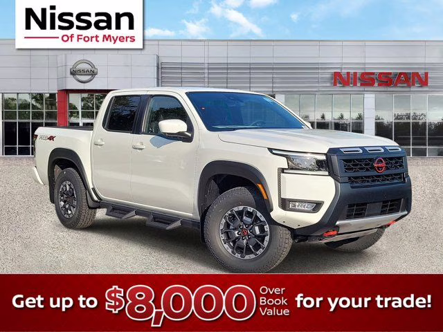 2026 Glacier White Nissan Frontier PRO-4X 4X4 Truck