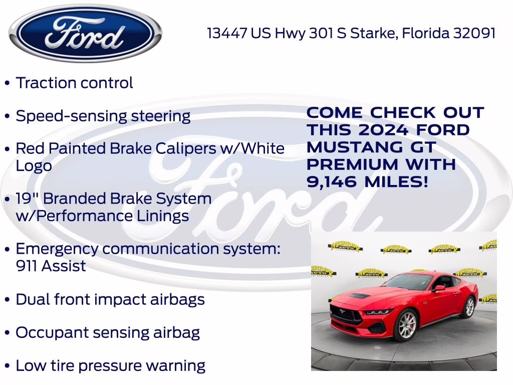 2024 Race Red Ford Mustang GT Premium RWD Coupe