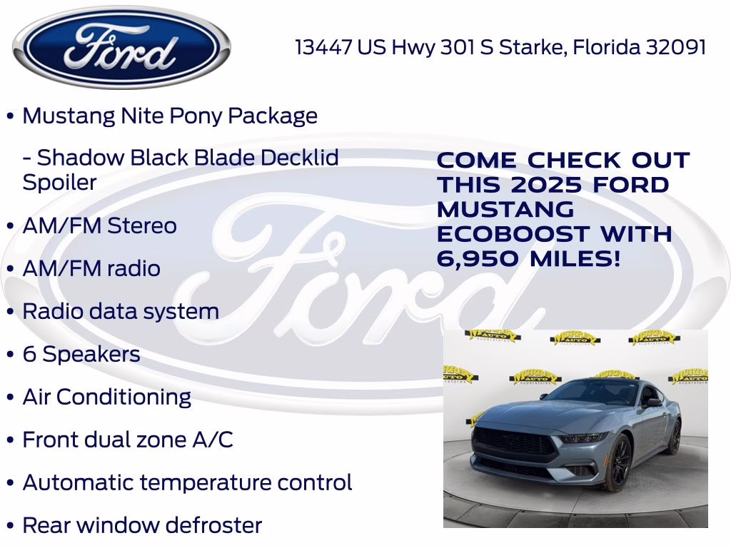 2025 Vapor Blue Ford Mustang EcoBoost RWD Coupe