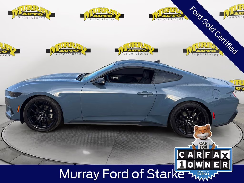 2025 Vapor Blue Ford Mustang EcoBoost RWD Coupe