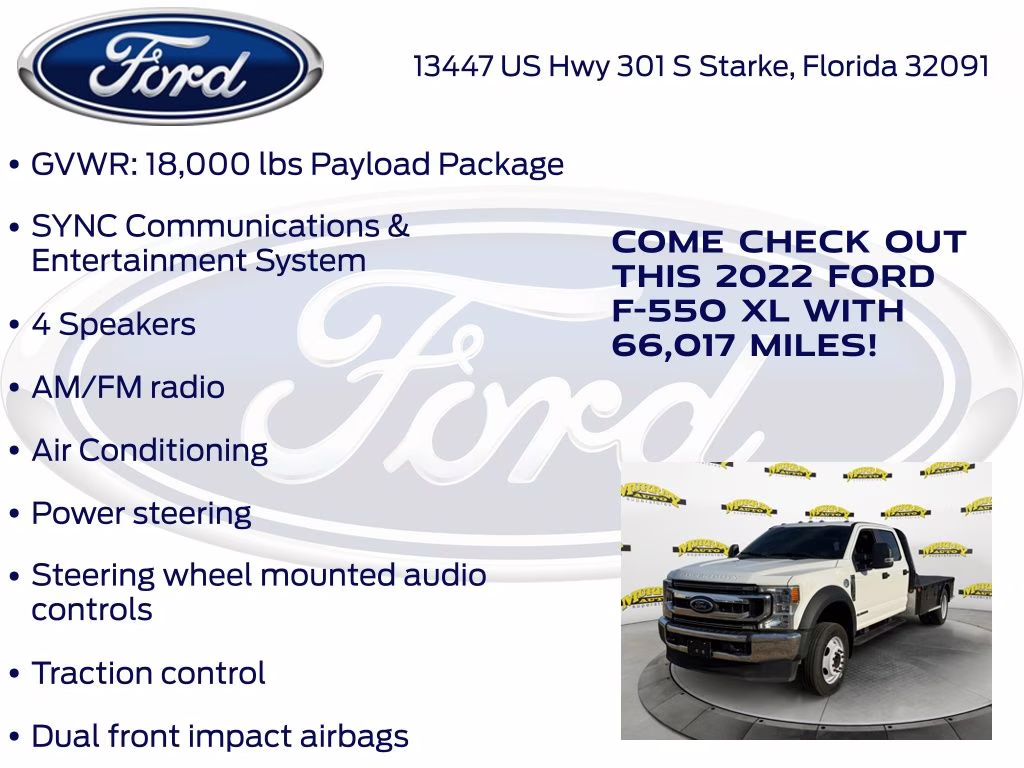 2022 Oxford White Ford Super Duty F-550 DRW XL DRW RWD Chassis