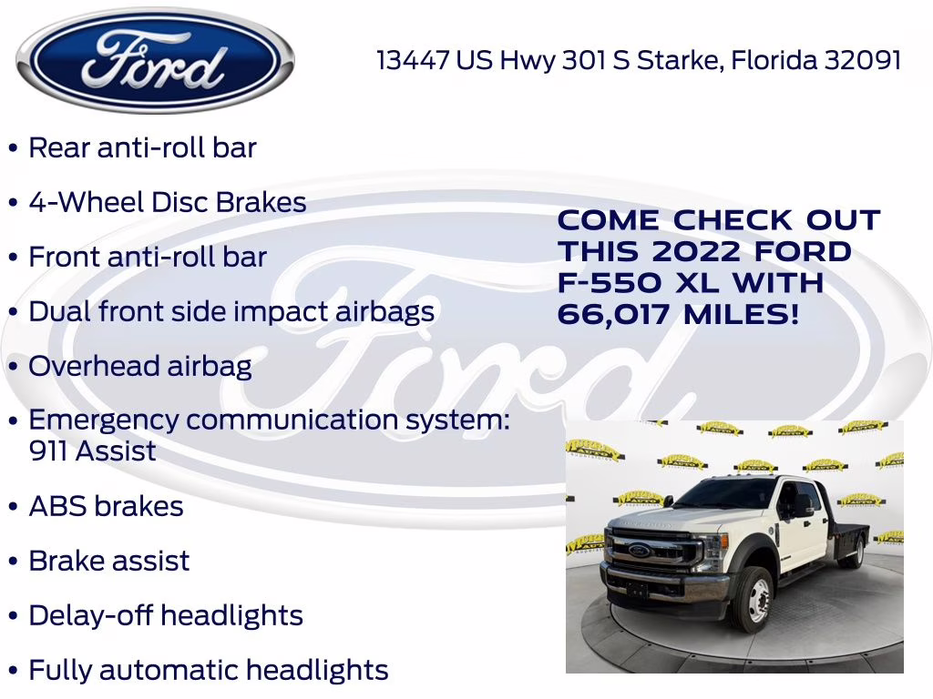 2022 Oxford White Ford Super Duty F-550 DRW XL DRW RWD Chassis