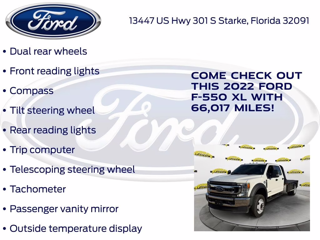 2022 Oxford White Ford Super Duty F-550 DRW XL DRW RWD Chassis