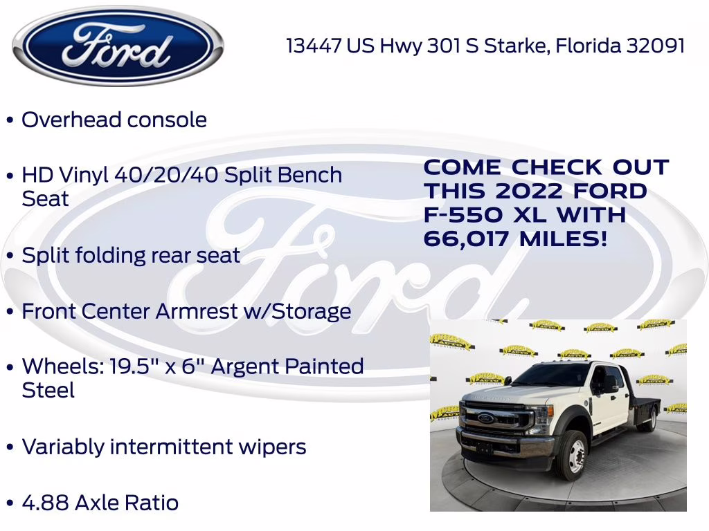 2022 Oxford White Ford Super Duty F-550 DRW XL DRW RWD Chassis