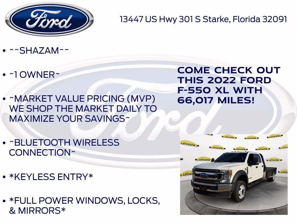 2022 Oxford White Ford Super Duty F-550 DRW XL DRW RWD Chassis