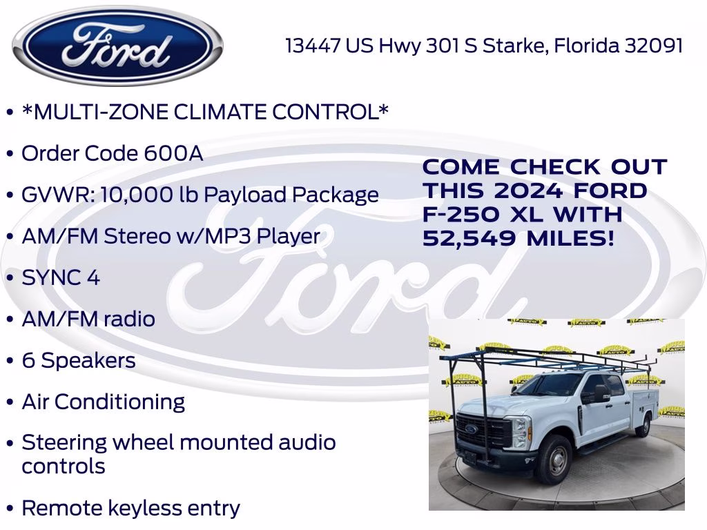 2024 Oxford White Ford Super Duty F-250 SRW XL RWD Truck