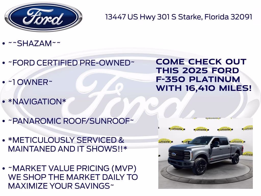 2025 Gray Metallic Ford Super Duty F-350 SRW Platinum HIGH OUTPUT 4X4 Truck