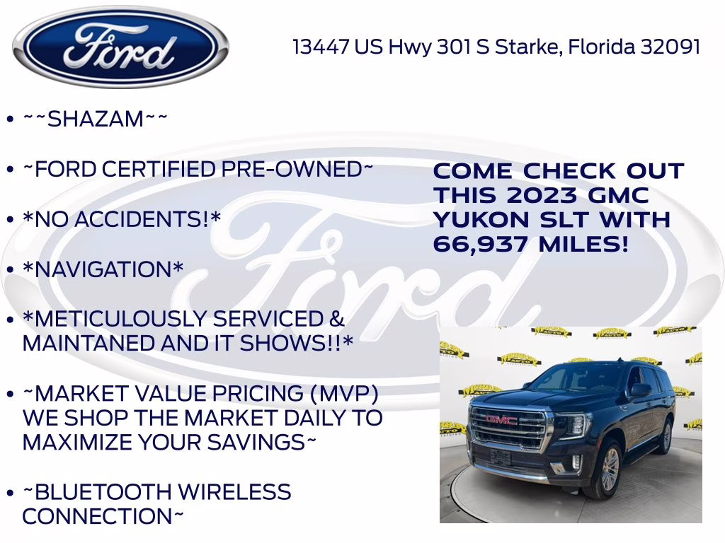 2023 Midnight Blue Metallic GMC Yukon SLT 4X4 SUV