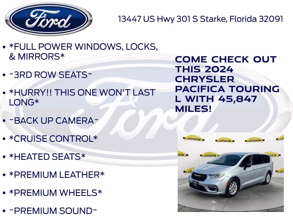 2024 Silver Mist Clearcoat Chrysler Pacifica Touring L FWD Van