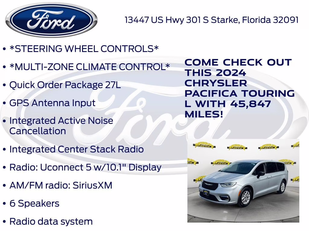 2024 Silver Mist Clearcoat Chrysler Pacifica Touring L FWD Van