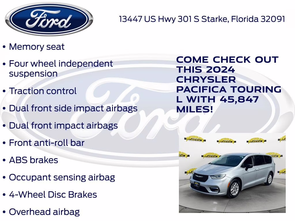 2024 Silver Mist Clearcoat Chrysler Pacifica Touring L FWD Van