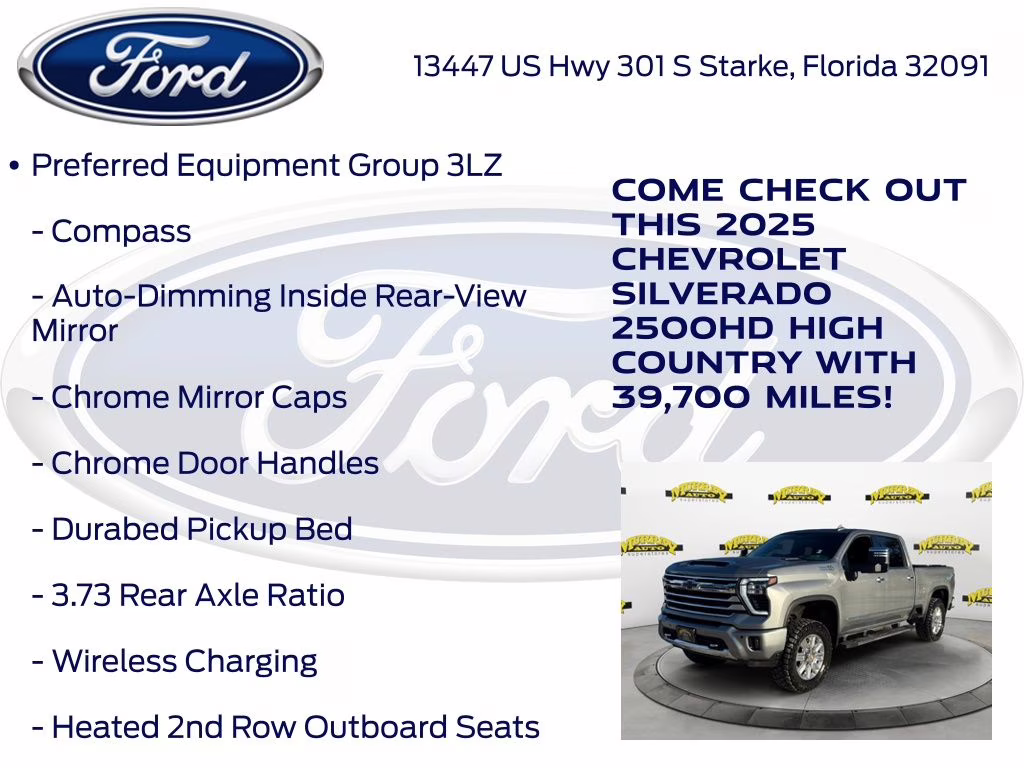 2025 Sterling Gray Metallic Chevrolet Silverado 2500HD High Country 4X4 Truck