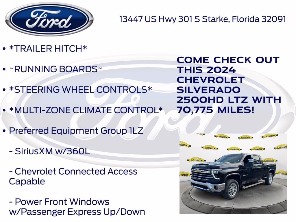 2024 Black Chevrolet Silverado 2500HD LTZ 4X4 Truck