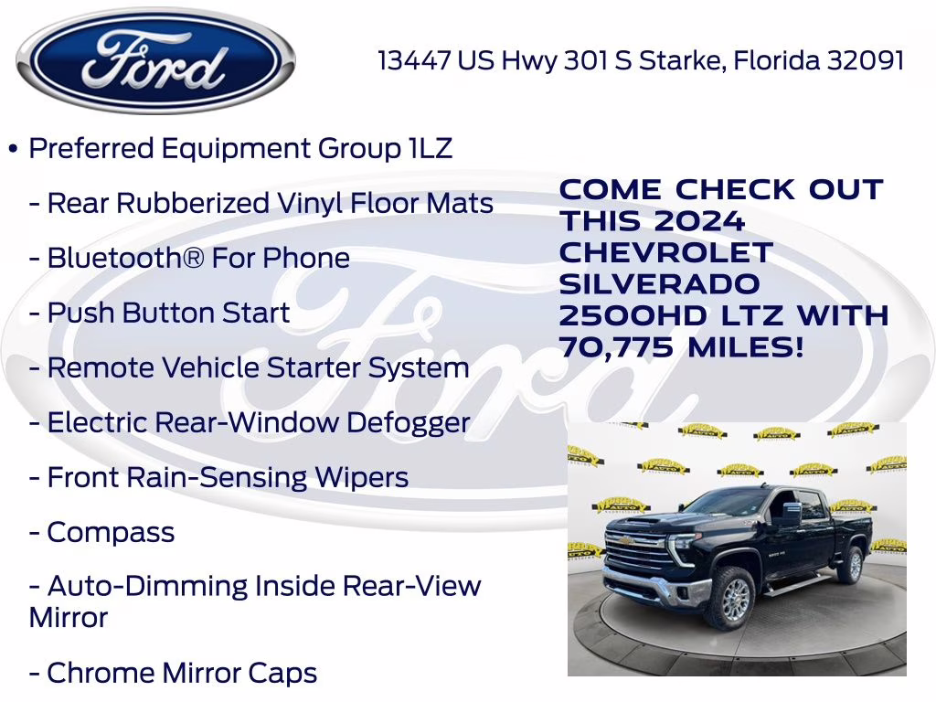 2024 Black Chevrolet Silverado 2500HD LTZ 4X4 Truck