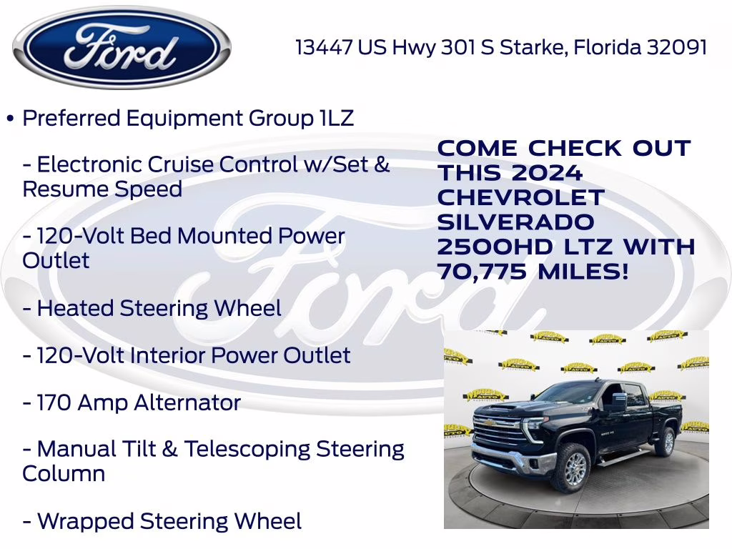 2024 Black Chevrolet Silverado 2500HD LTZ 4X4 Truck