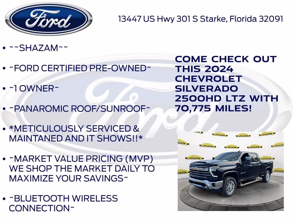 2024 Black Chevrolet Silverado 2500HD LTZ 4X4 Truck